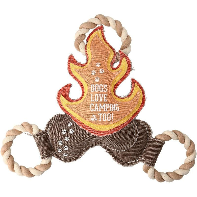 Pavilion Toys Camping Dog - 12" Canvas Dog Toy on Rope