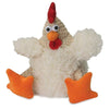 GoDog dog toys Checkers Fat Rooster White w/Chew Guard Plush Squeak Dog Toy - Sm