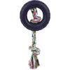 Pet Life dog toys Rubberized Pet Chew Rope And Tire Tug Dog Toy