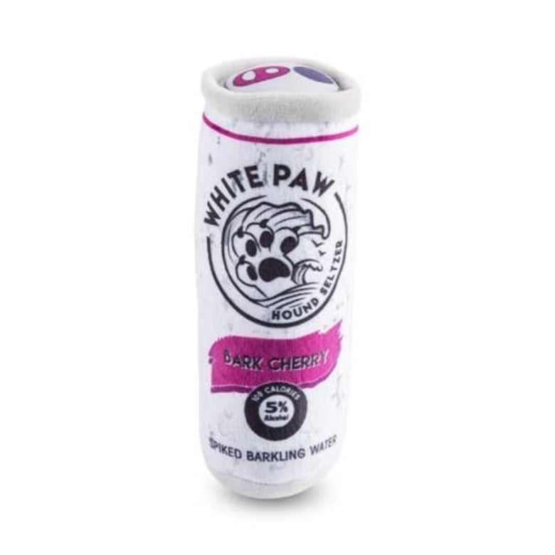 Haute Diggity Dog dog toys White Paw Bark Cherry Plush Squeak Dog Toy