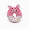 Zippypaws dog toys Donutz Buddies Pink Bunny Easter Spring Plush Squeak Dog Toy