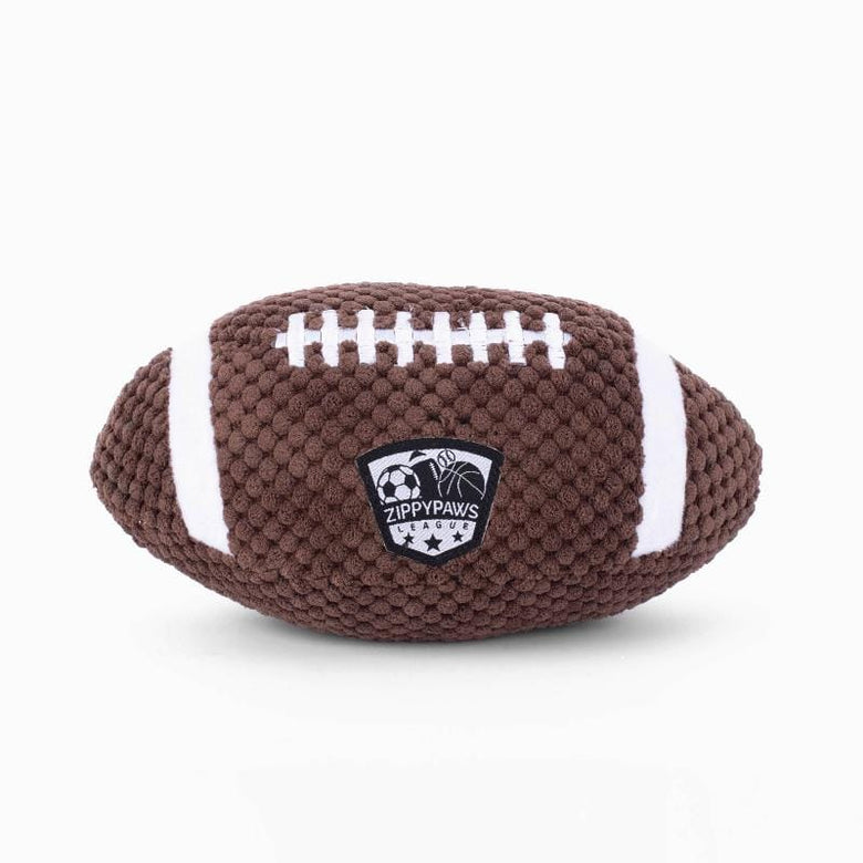 ZippyPaws dog toys SportsBallz Football Plush Squeak Dog Toy