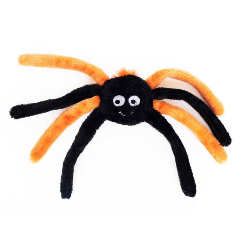 ZippyPaws dog toys Halloween Spiderz Orange Plush Squeak Dog Toy - Small