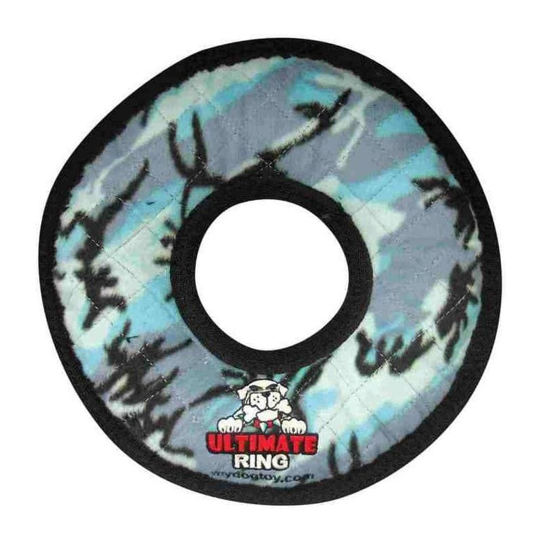 VIP Products/Tuffy dog toys Tuffy Ultimate Ring Camo Blue Dog Toy