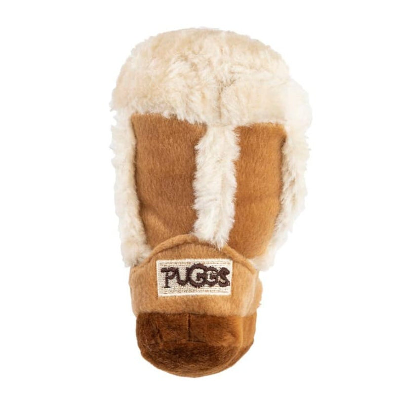 Haute Diggity Dog Toys Pugg Boot Plush Squeak Dog Toy