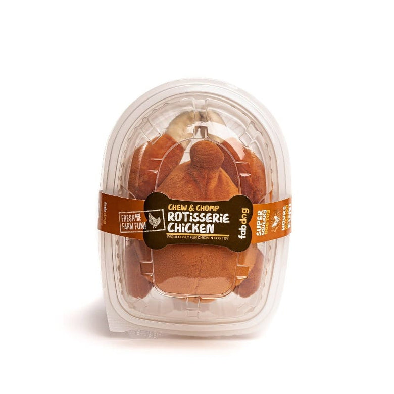 Fab Dog dog toys Rotisserie Chicken Squeaky Dog Toy