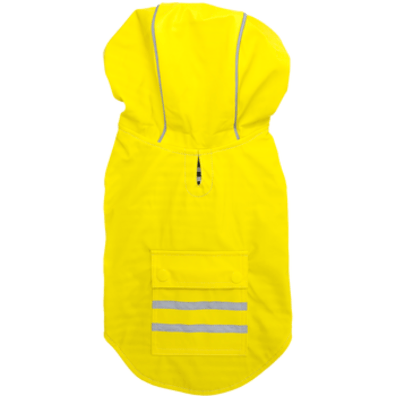Doggie Design, Inc. Jackets-coats M Slicker Dog Raincoat w/Striped Lining - Yellow