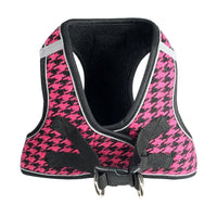 Barker's Bowtique Harnesses XS Houndstooth Pink & Blk Dog Harness Vest