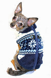 Winter Soft Snowflake Polar Fleece Navy Blue Dog Vest - Size XS