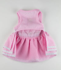 Barker's Bowtique Dresses XS Pink Gingham Rose Ribbon Tutu Dog Dress - XS Available