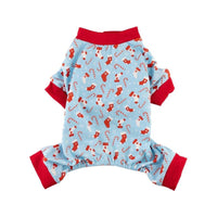 Barker's Bowtique Pajamas XS Christmas Stocking Blue Dog Pajama's