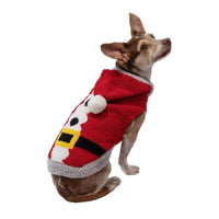 Barker's Bowtique Sweaters Chenille Santa Hoodie Pet Sweater