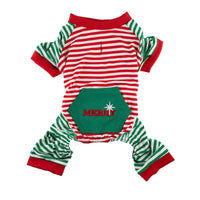 Christmas Striped Red/Green Holiday Pet PJ's Jumper