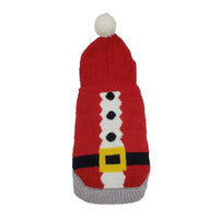 Barker's Bowtique Sweaters XS Chenille Santa Hoodie Pet Sweater