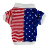 Barker's Bowtique Collared Shirts Max's Closet Americana Stripe and Stars Red White Blue Polo Dog Shirt