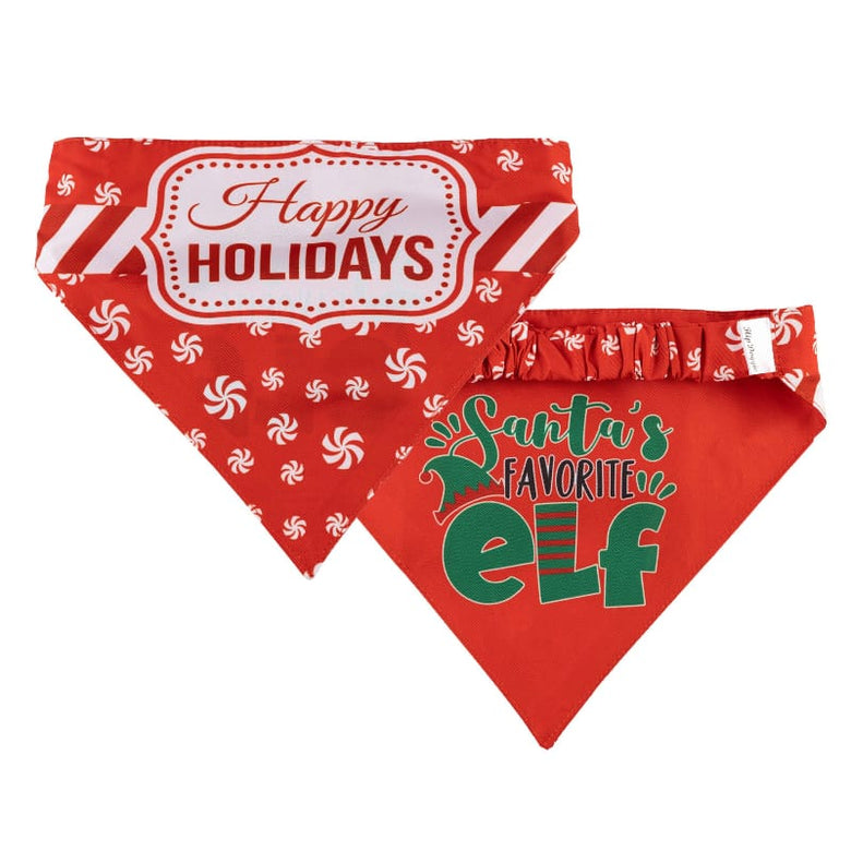 Barker's Bowtique Bandanas XS Happy Holidays Pet Bandana