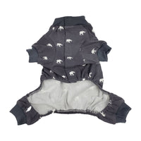 Ivory Ella Elephants Charcoal Grey Onesie Pet Pajamas/Jumper