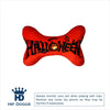 Halloween Boo Plush Squeaky Orange Bone Dog Toy - 2 Sizes