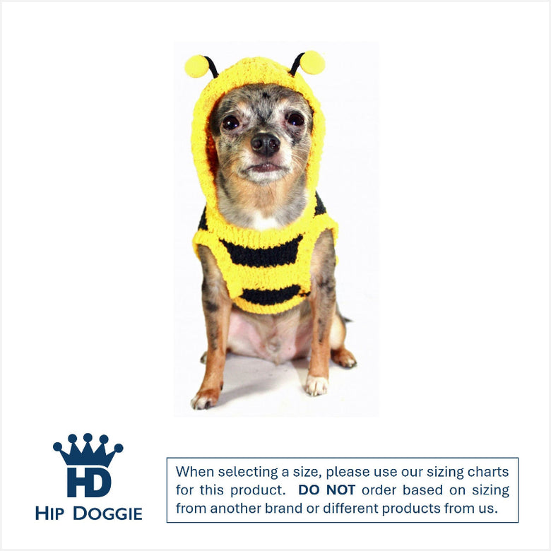Chenille Bumble Bee Yellow Soft Dog Sweater