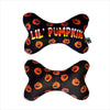 Lil Pumpkin Fall Season Halloween Plush Squeaky Bone Dog Toy - 2 Sizes