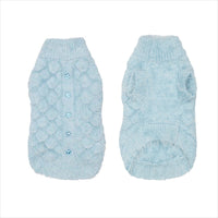 Blossom Feather Soft with Flower Buttons Warm Dog Sweater - Blue