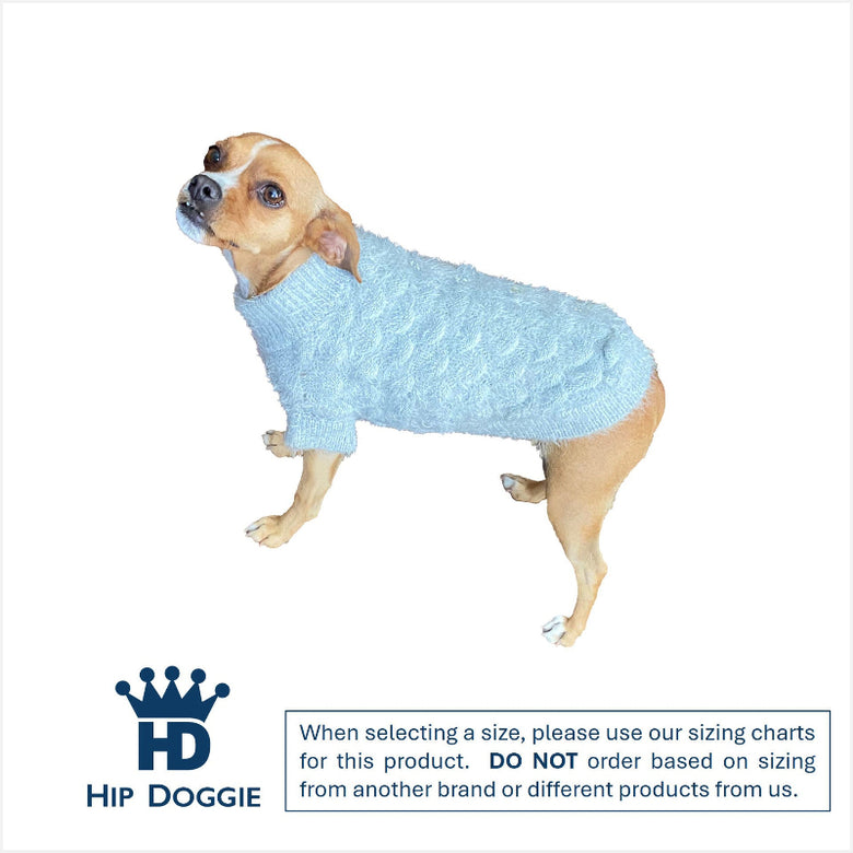 Blossom Feather Soft with Flower Buttons Warm Dog Sweater - Blue