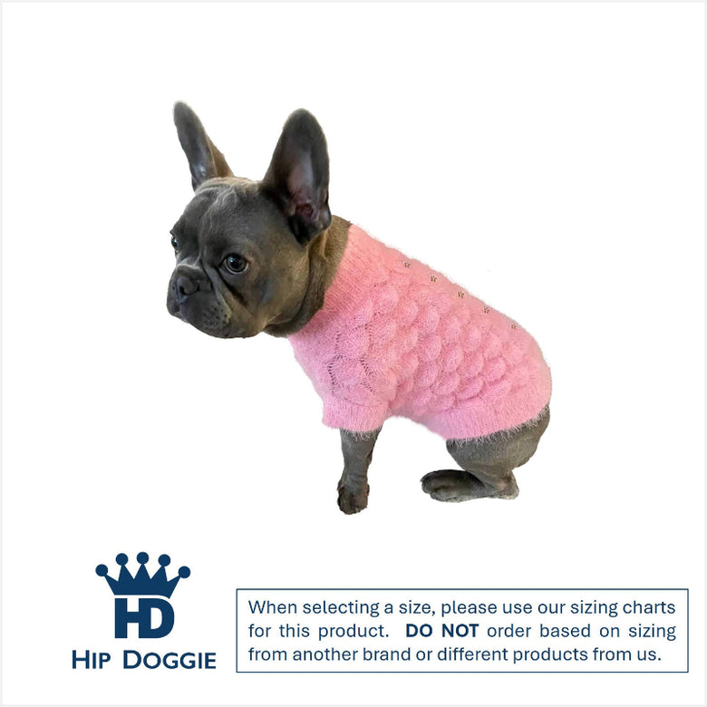 Blossom Feather Soft with Flower Buttons Warm Dog Sweater - Pink