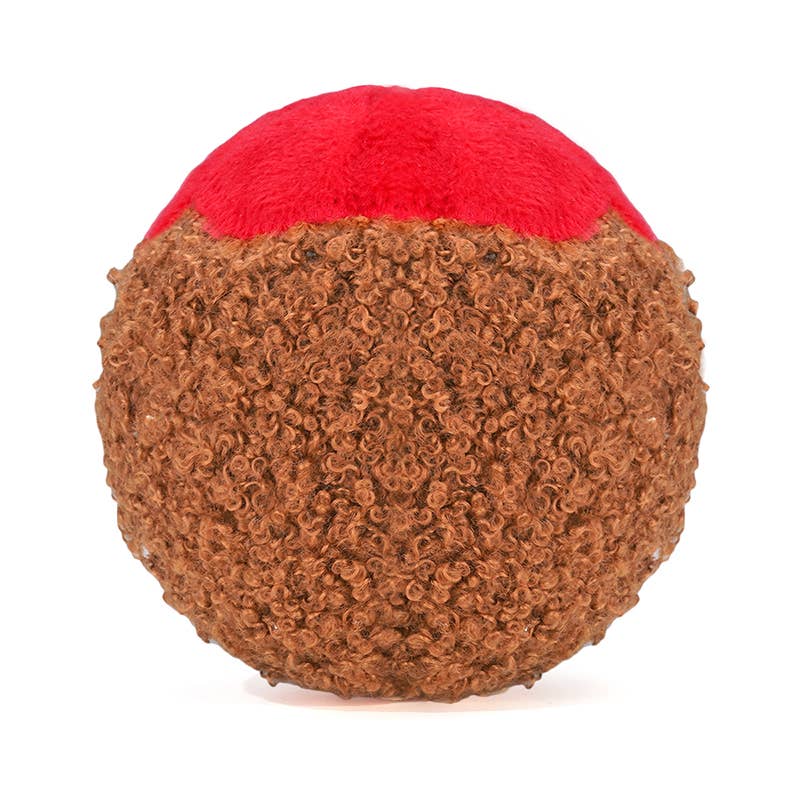 Hugsmart Products Inc dog toys Food Party Spaghetti Meatball Ball Plush Dog Toy