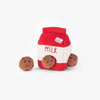 Santa Milk & Cookies Burrow Interactive Christmas Holiday Dog Toy Set - 4 Pc