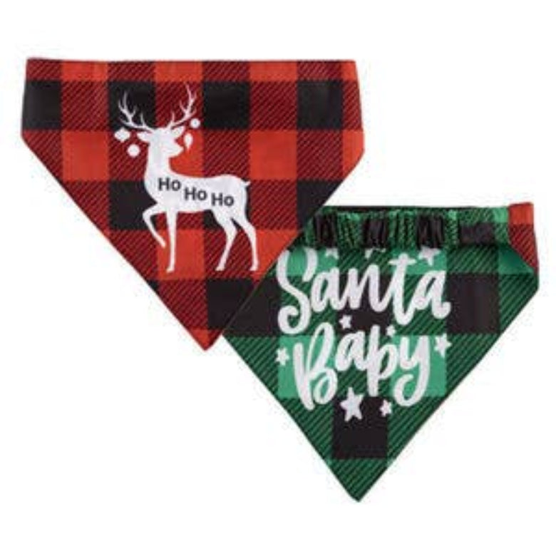 Barker's Bowtique Barker's Bowtique - Santa Baby Christmas Bandana: XS
