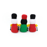 Holiday Miniz Christmas Nutcrackers Plush Squeak Dog Toy Set - 3pc