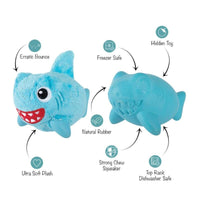 PetShop by Fringe Studio dog toys Out of the Blue Rubber & Plush Shark Dog Toy