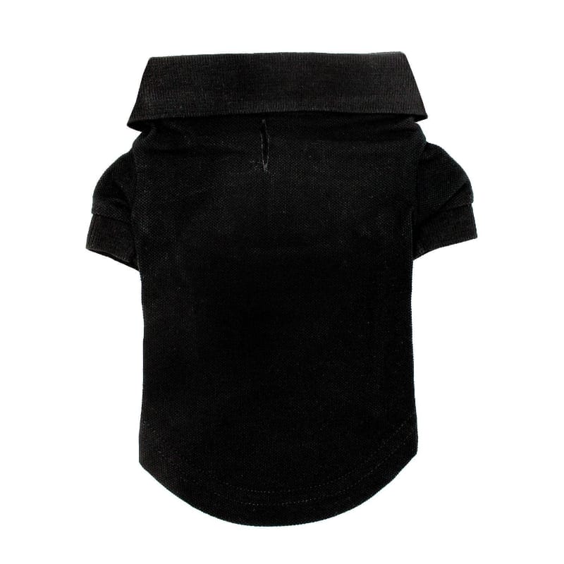 Doggie Design Tee's Jet Black Solid Collared Dog Polo