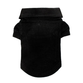 Doggie Design Tee's Jet Black Solid Collared Dog Polo