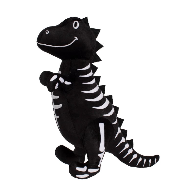Petshop by Fringe Studio dog toys Trick Rawr Treat Skeletal Rex Halloween Plush Squeak Dog Toy