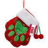 Christmas Holiday Season Paw Print Red Pet Stocking