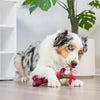 Christmas Reindeer Plush Squeaky Holiday Bone Dog Toy