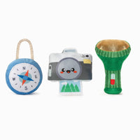 Hugsmart Products Inc dog toys Camping Pups Outdoor Explorer Plush Squeak Dog Toy Set - 3 Pc