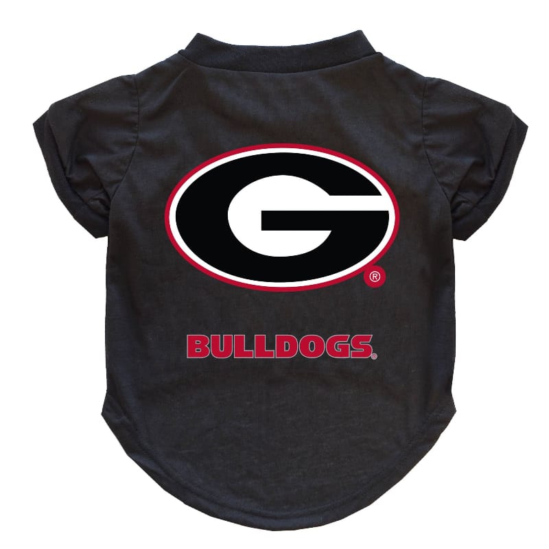 Little Earth Productions Athletic Wear XS GA Bulldogs Black Pet T-Shirt
