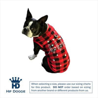 Barker's Bowtique Tee's Ho Ho Ho Red Plaid Christmas Holiday Pet Tank