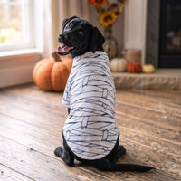 Halloween Season White Mummy Lightweight Collared Camp Dog Shirt