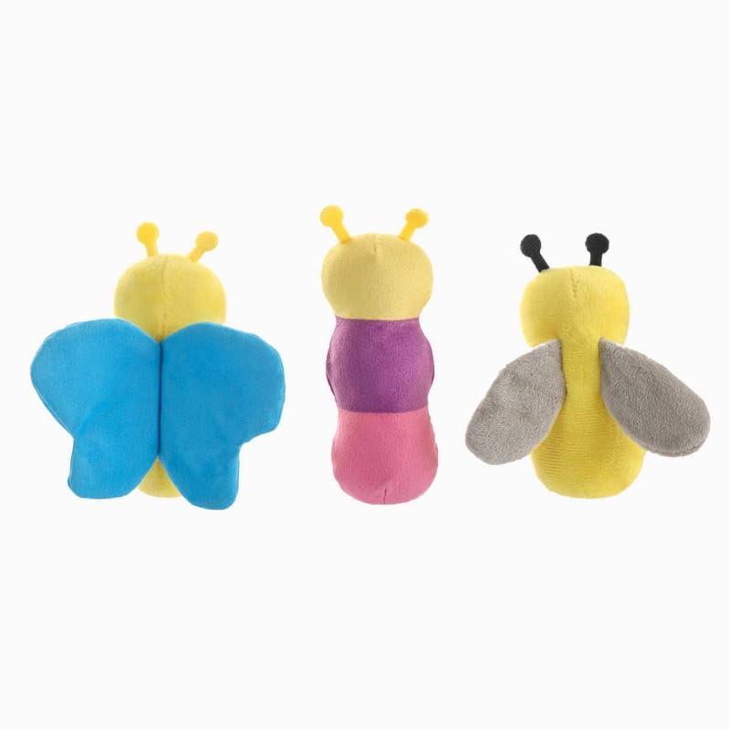 Hugsmart Products Inc Dog Toys Puppy Garden Little Insects Spring Plush Squeak Dog Toy Set - 3 pc