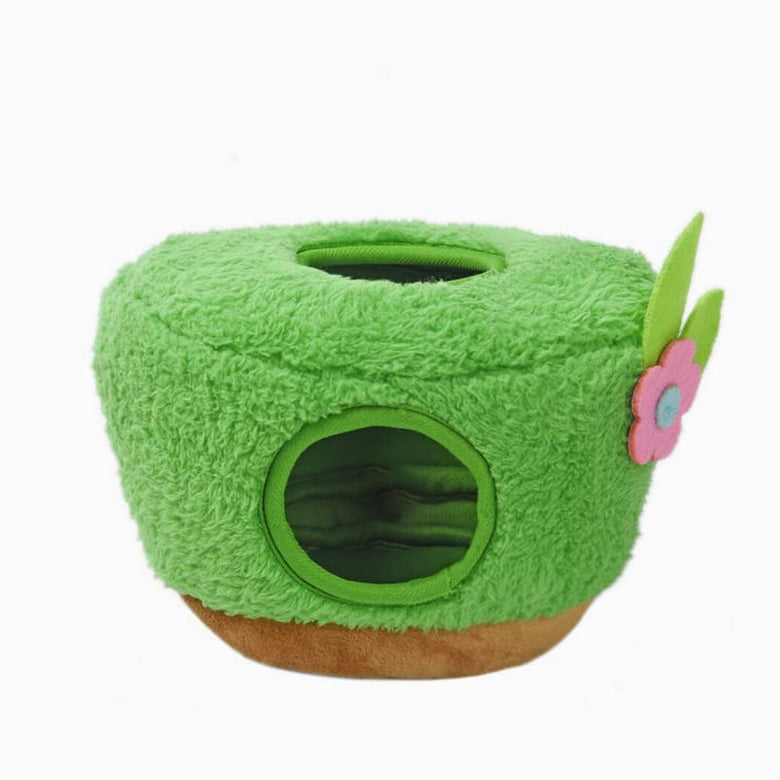 Hugsmart Products Inc dog toys Chirpy Chicks Easter Burrow Interactive Plush Squeaky Dog Toy set - 4 Pc