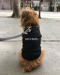 Security Black Embroidered Dog T-Shirt