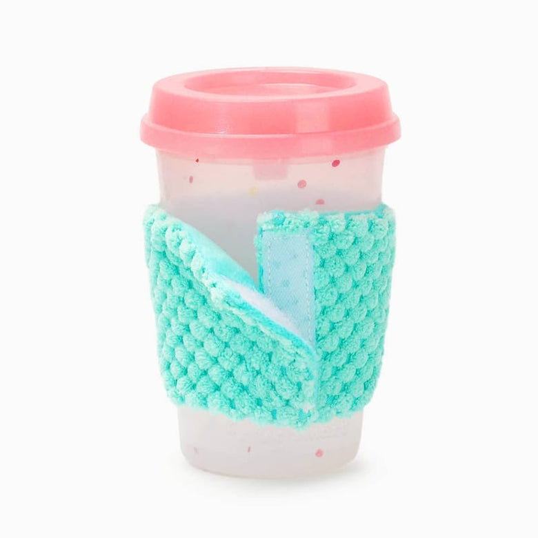 Hugsmart Products Inc dog toys Yappy Birthday Pink Birthday Coffee Cup Rubber Dog Toy