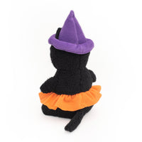 Halloween Cheeky Chumz Witch Cat Plush Squeak Dog Toy