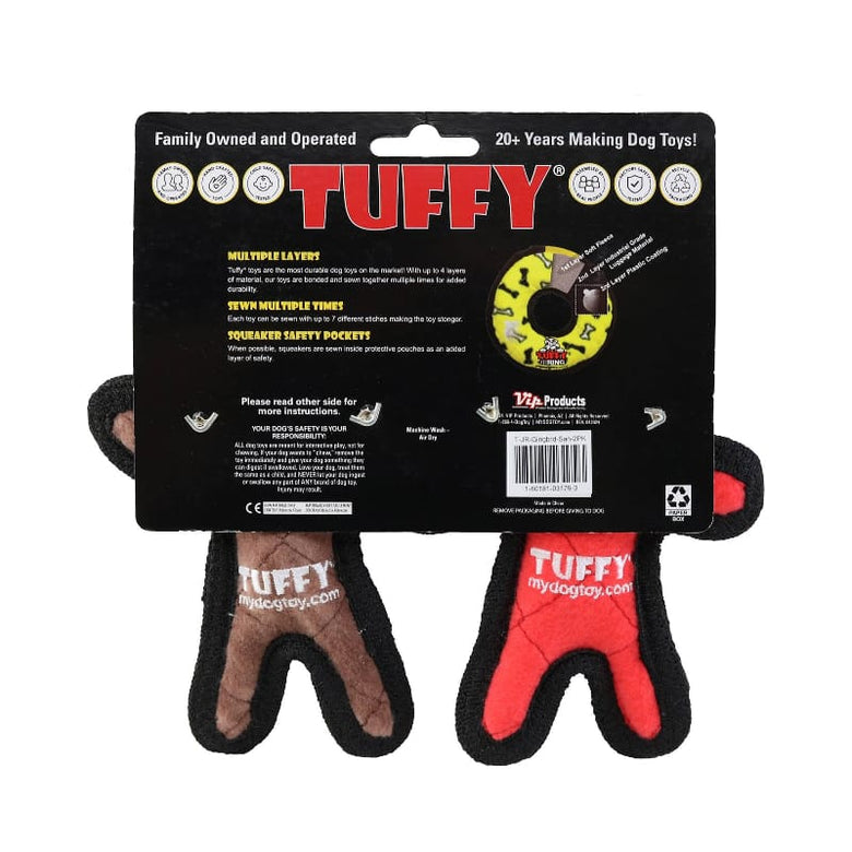 Tuffy Dog Toys - VIP Products dog toys Christmas Holiday Tuffy Jr Gingerbread Man & Santa Durable Tough Dog Toy Set - 2 Pc