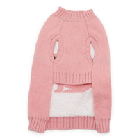 Dogo Pet SWEATERS Easter Bunny with Puffy Tail & Sequin Bow Spring Pink Dog Sweater