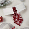TMU - REPLAB SARL COLLARS S Red Festive Winter Snowflake Dog Tie Collar