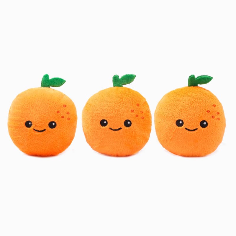 Hugsmart Products Inc dog toys Food Party Orange Jam Interactive Plush Dog Toy Set - 4 Pc